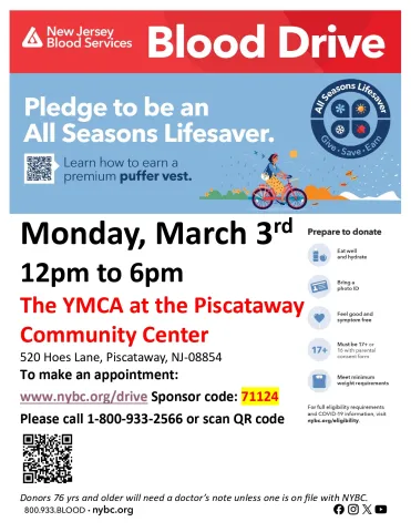 March 3rd Blood Drive flier