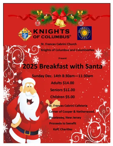 Santa breakfast with the Knights of Columbus